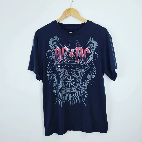 AC/DC Other - AC/DC Black Ice Band T Shirt Size Medium